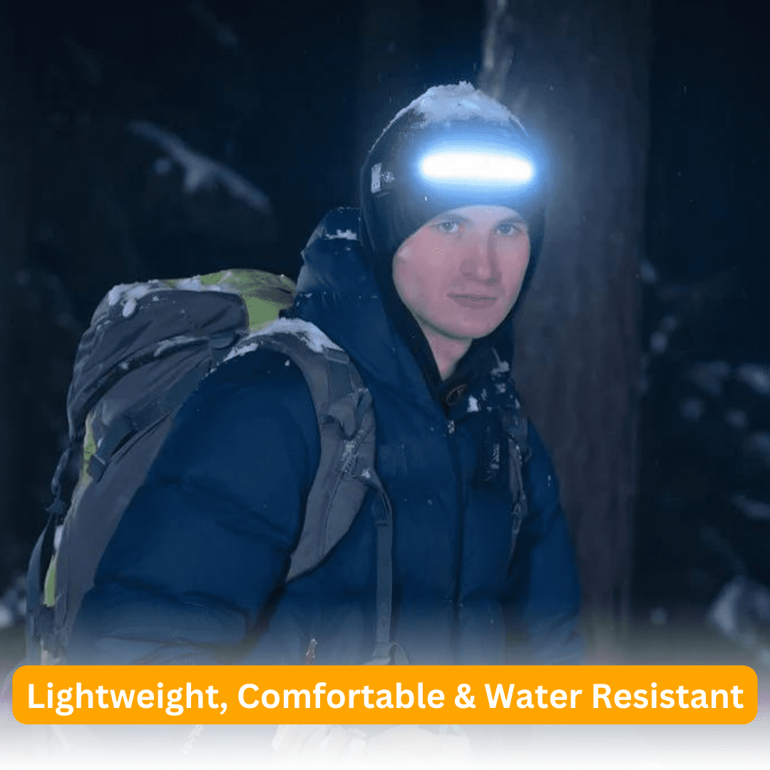 Stirnlampe mit Weitwinkel für eine totale Sicht 