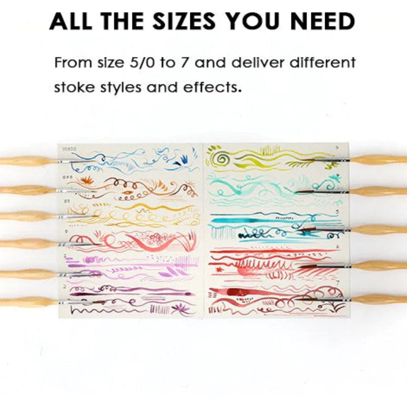 Presné štetce na jemné a dokonalé detaily (x11) 