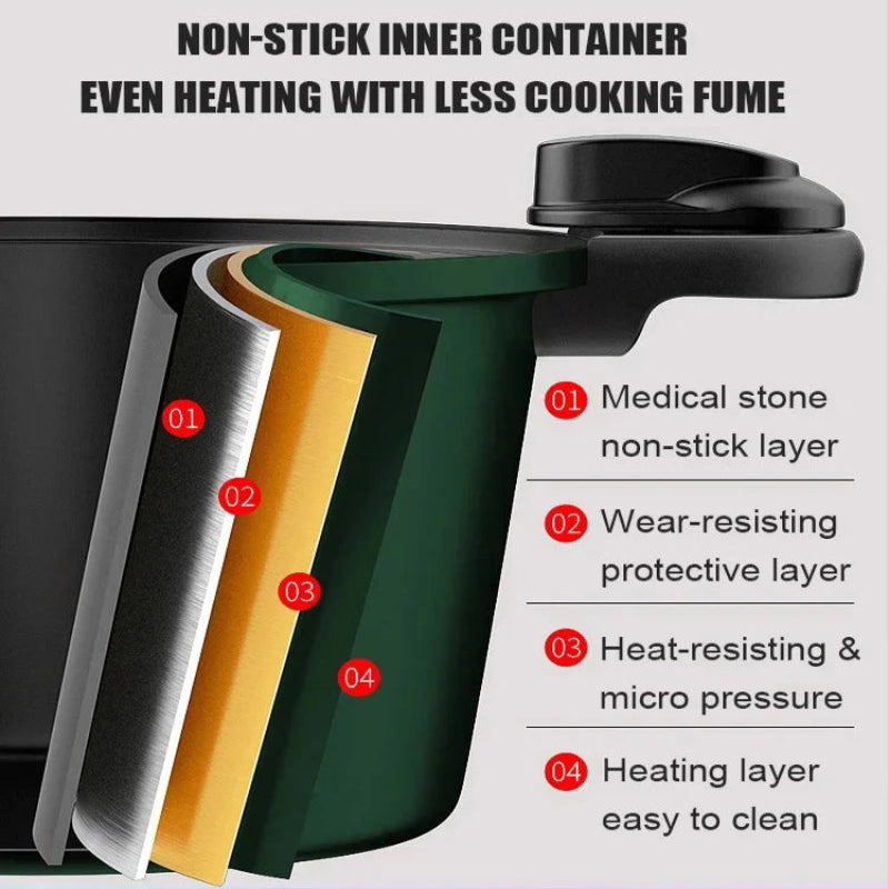 Cocotte micro-pression pour cuisson rapide et savoureuse