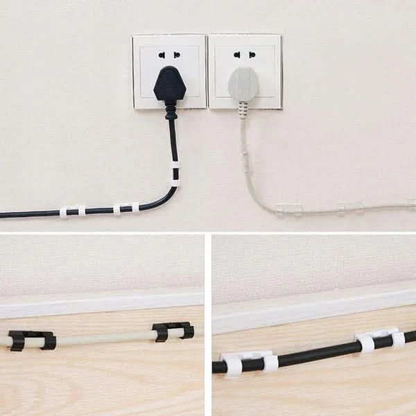 ケーブルとワイヤー用の迅速で目立たない固定具 (x20) 