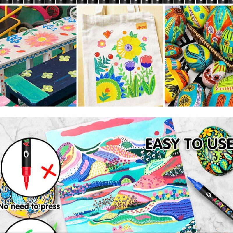 Akrylové farby na pero pre žiarivé výtvory 