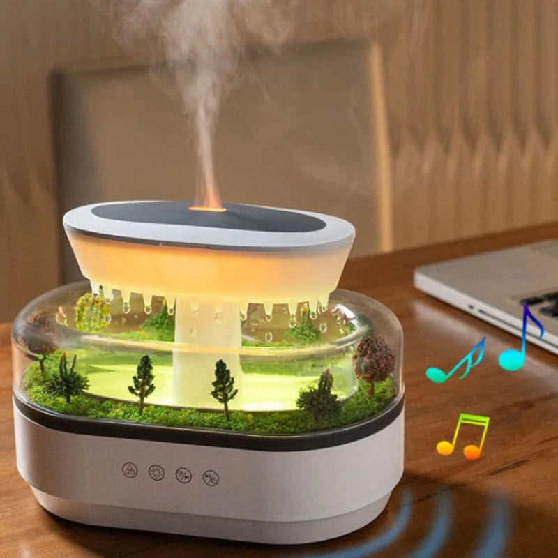 Difusor Efecto Lluvia - Sonido, Niebla y Luz de Ambiente 