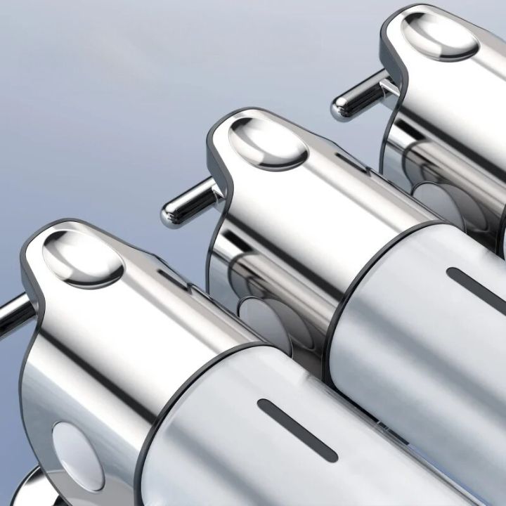 Väggmonterad 2-i-1 dispenser för ordnat badrum 