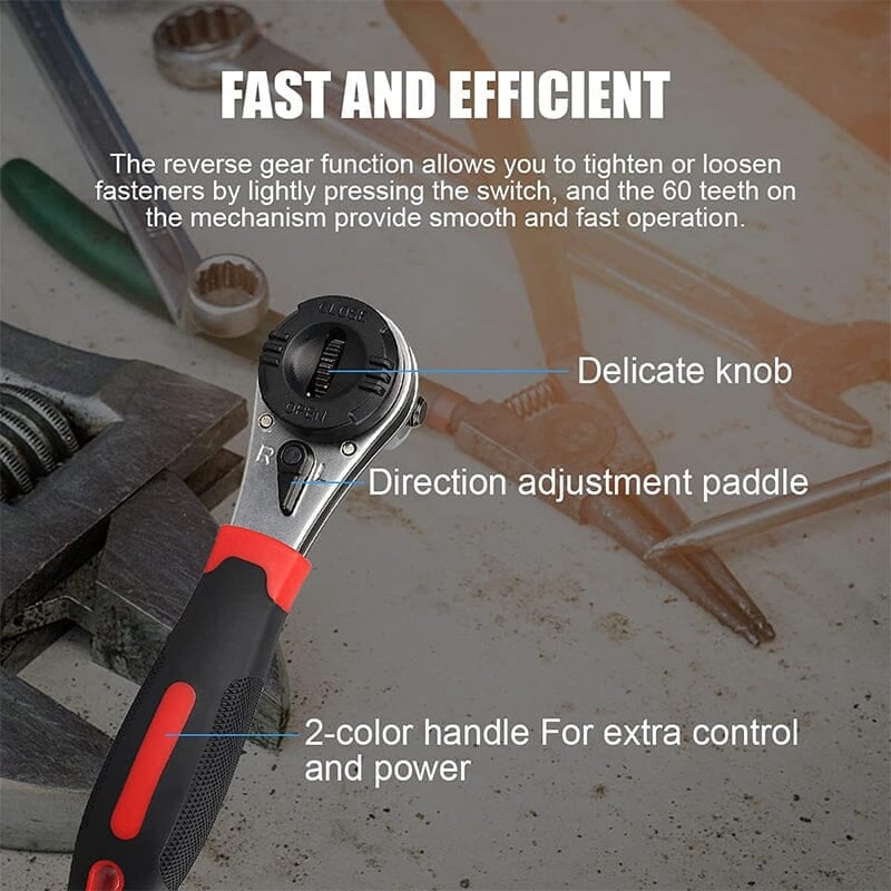 360° adjustable ratchet wrench for all your bolts 
