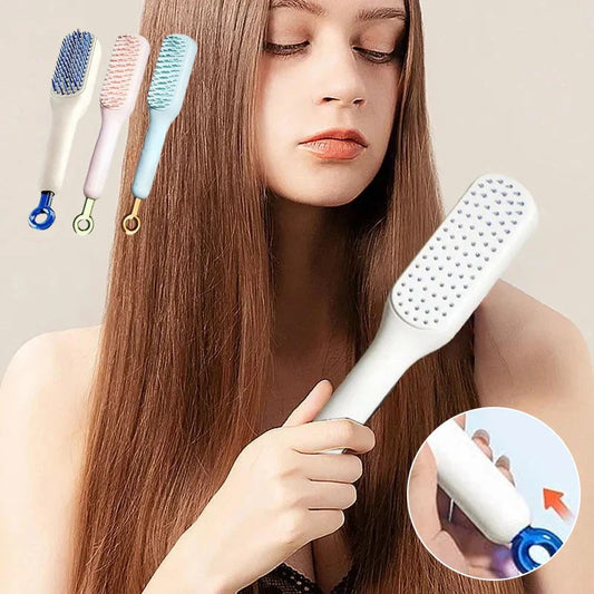 Brosse chauffante lissante pour cheveux doux et brillants