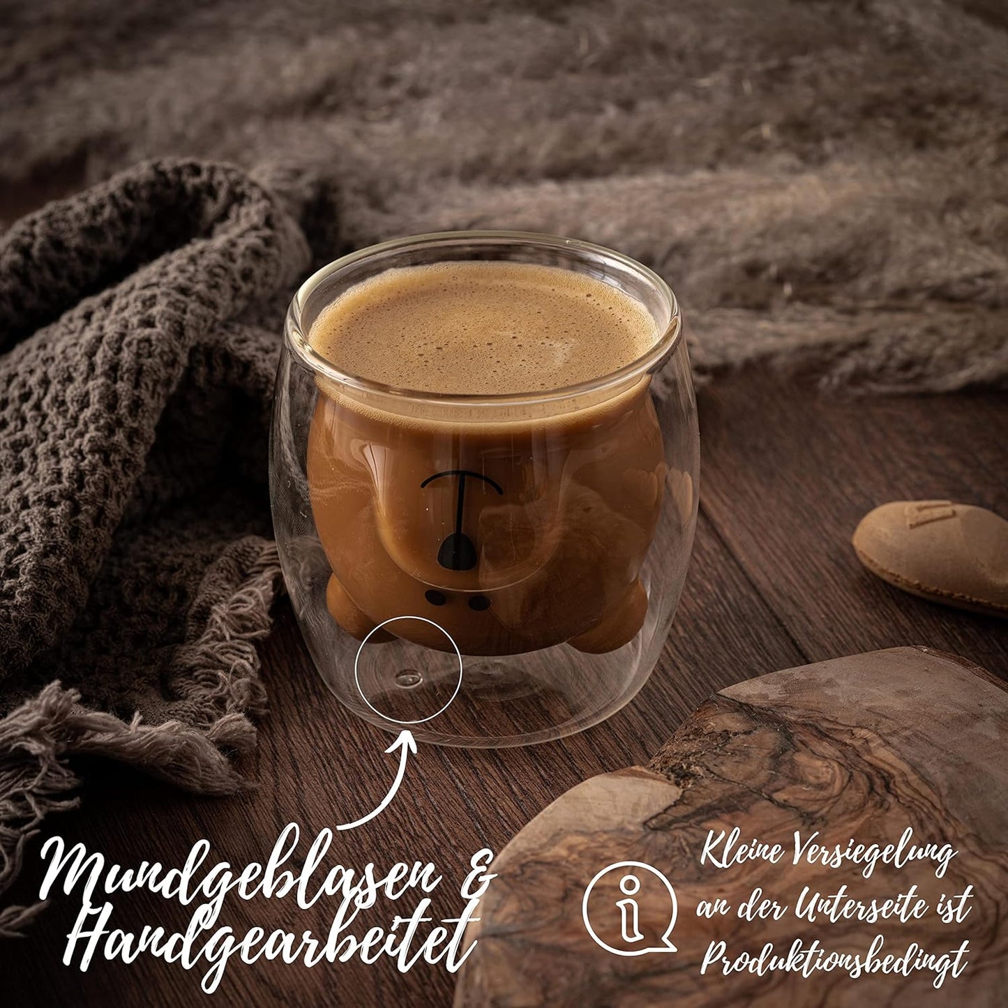 クマの形をしたコーヒーカップ - かわいくて実用的 