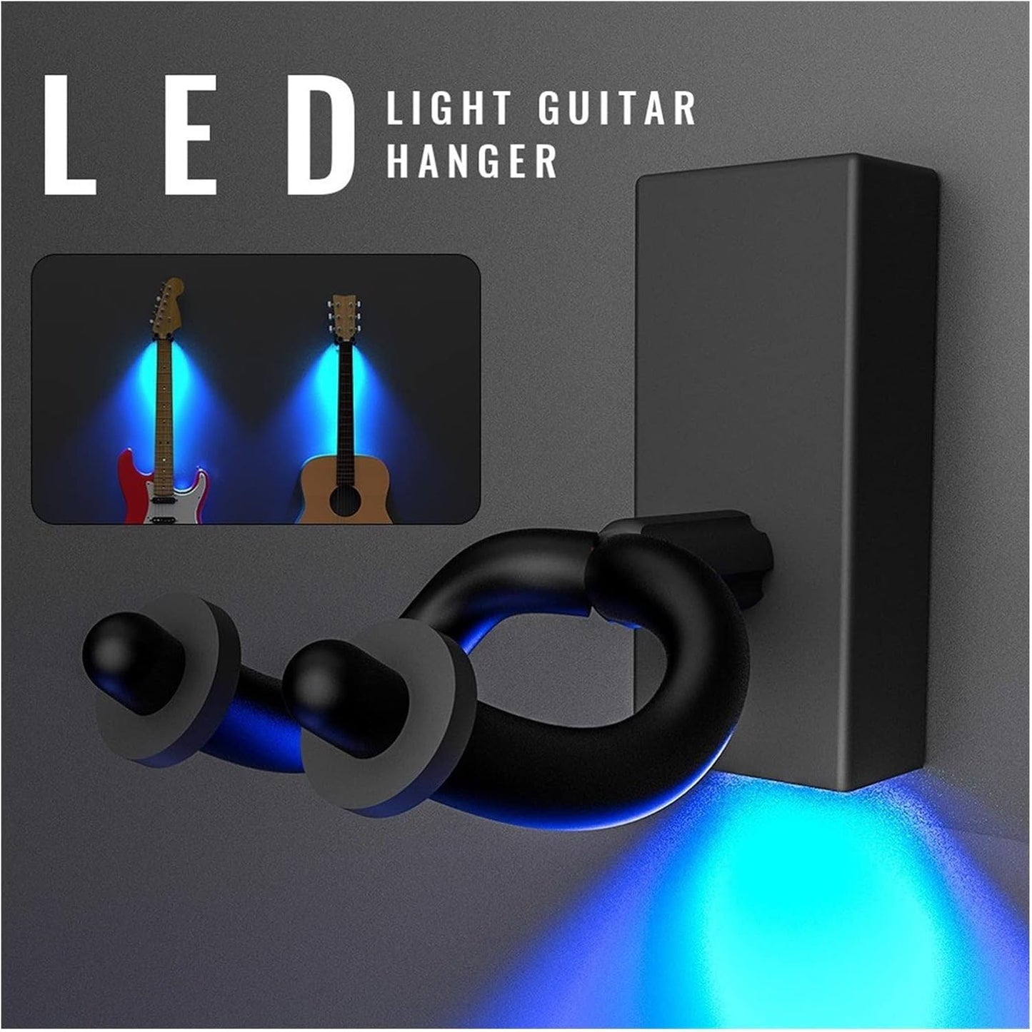 Väggmonterad LED-lampa för gitarr – Belys ditt instrument 
