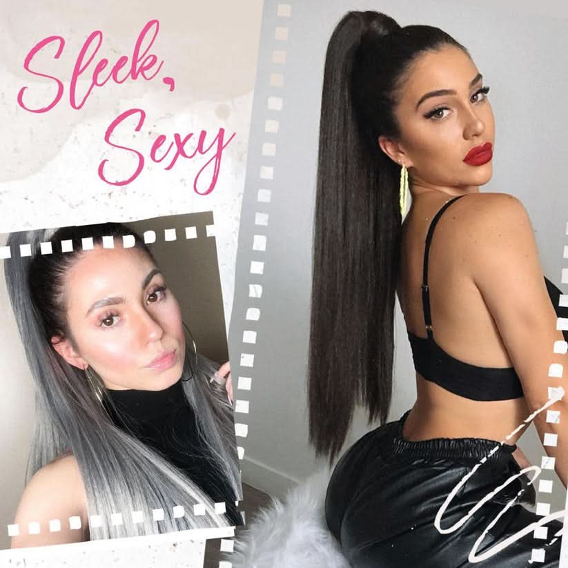 Glamourová prodloužení copu pro chic vzhled 