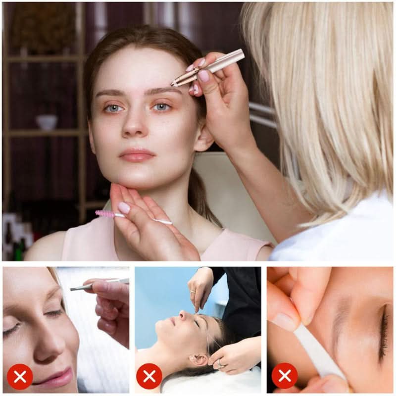Precise and painless hair removal for clean eyebrows 