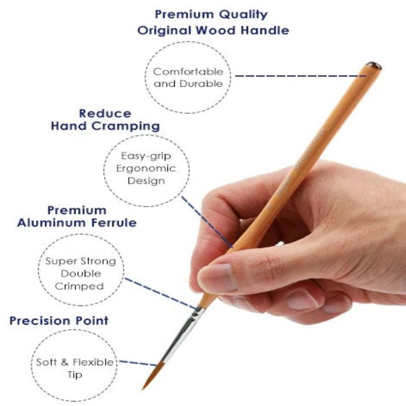 Presné štetce na jemné a dokonalé detaily (x11) 