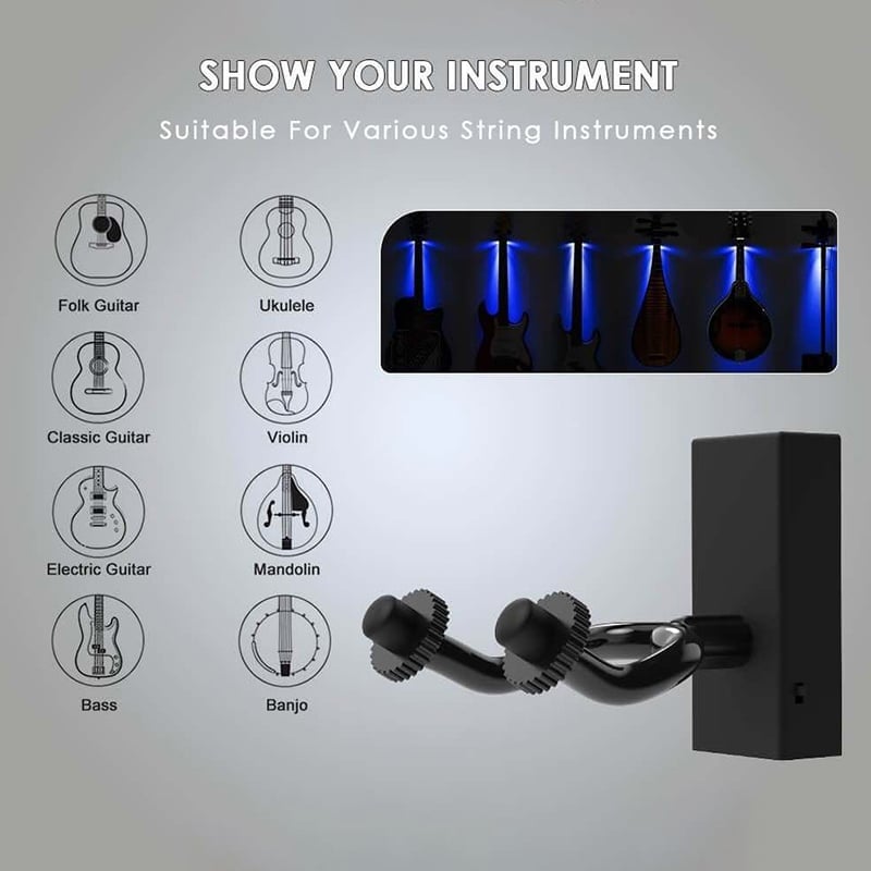 Väggmonterad LED-lampa för gitarr – Belys ditt instrument 