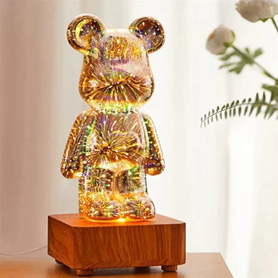 3D bear decorative lamp with fairy light 
