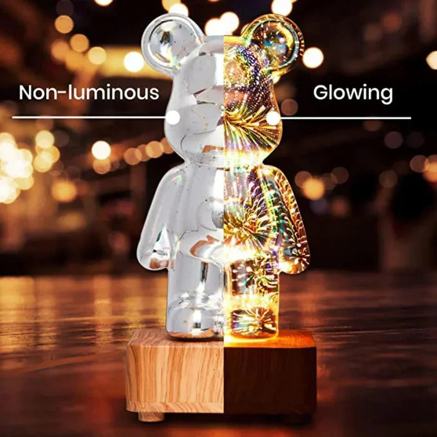 3D bear decorative lamp with fairy light 