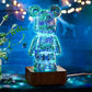 3D bear decorative lamp with fairy light 